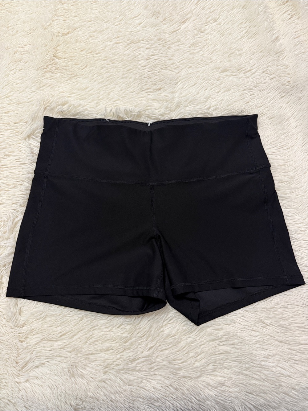 Women's Black High-Waist Performance Shorts - Picture 1 of 3